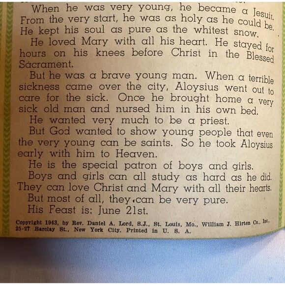 Miniature Stories Of The Saints Book Set One Three & Four 1940s Mini Paperback - Picture 7 of 16